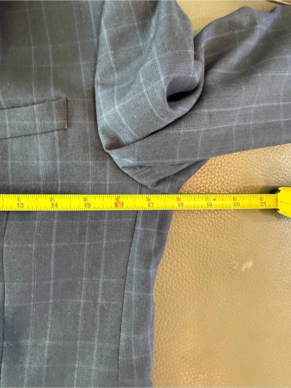 Ralph Lauren Black Label Boys Teens 14R Blue Plaid Blazer Sports Coat